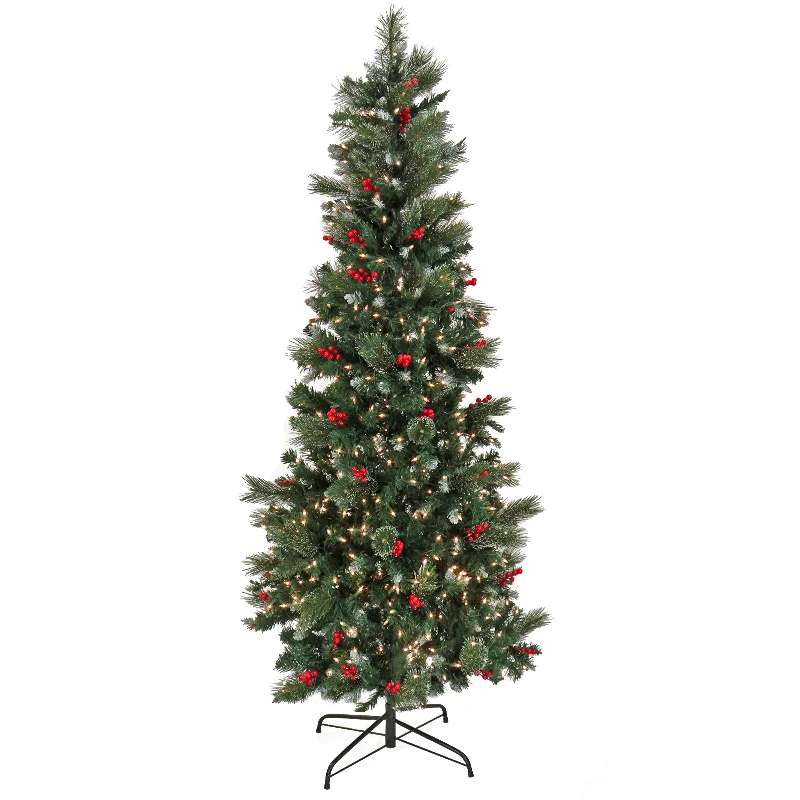 7.5 ft. Pre-Lit Meadowlark Pencil Tree with Clear Lights