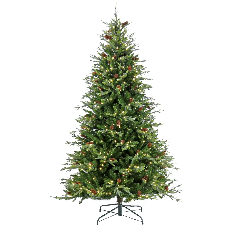 7.5 ft. Pre-Lit Skykomish Pine Tree with LED Lights