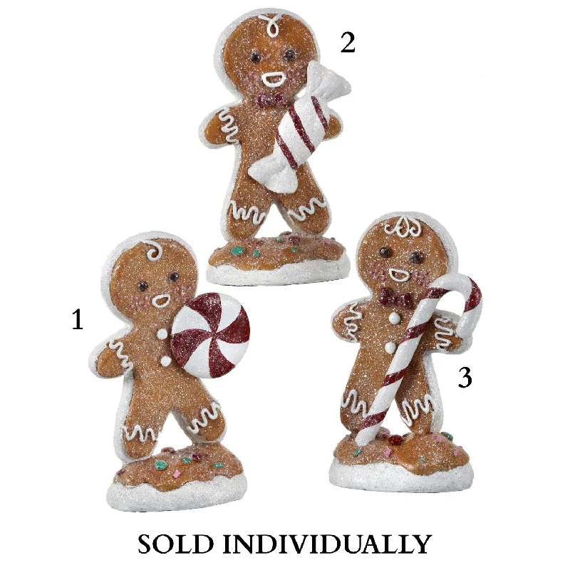 7.5" Resin Candy Gingerbread Men (3 Styles - Sold individually)