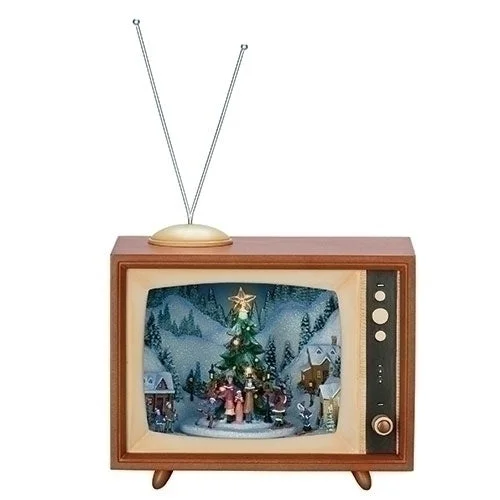 Musical LED TV W/ Rotating Carolers, 8.5"