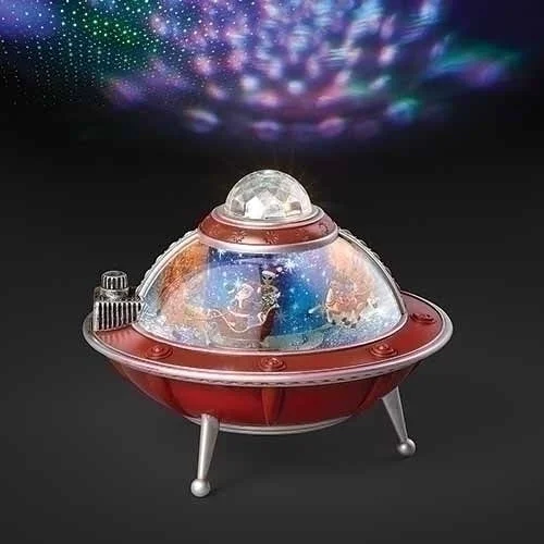 LED Musical Swirl UFO Water Globe, 8.75"