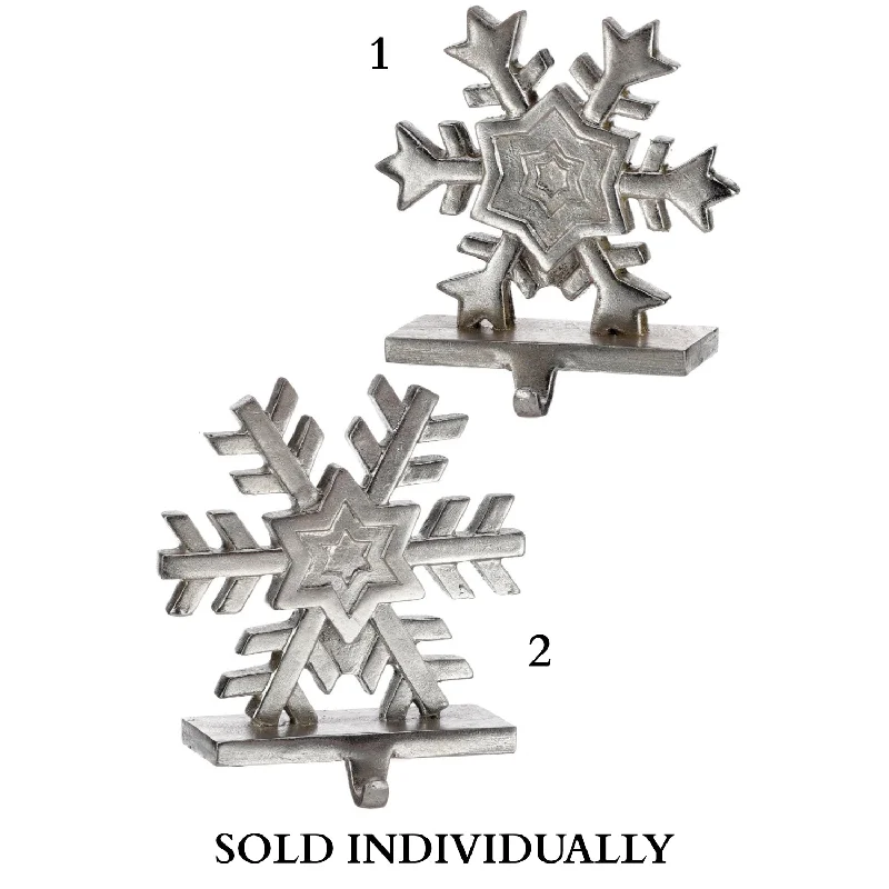 Resin Snowflake Stocking Holder, 9" (2 Styles - Sold individually)