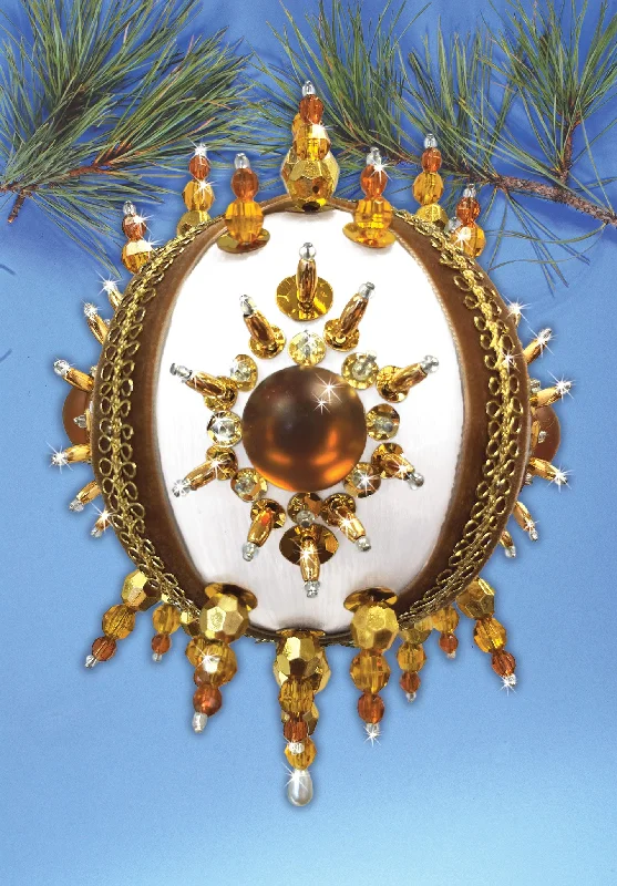 Amber Beaded Ornament Kit