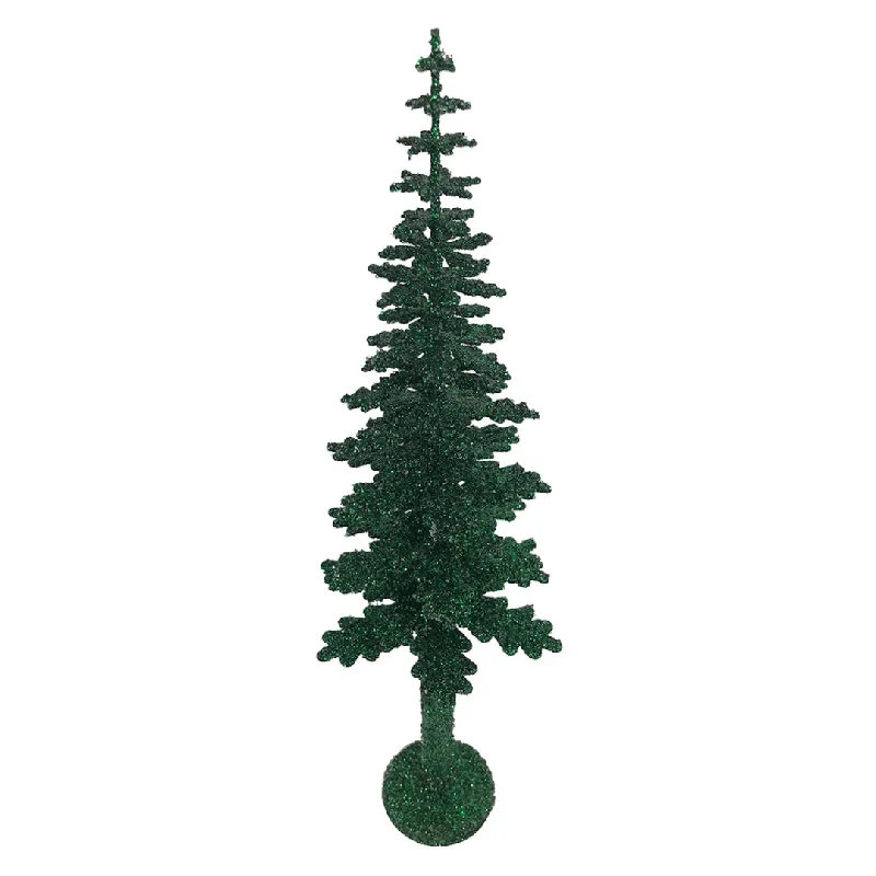 Cardboard Tree, Green Beaded, 40 cm by Ino Schaller