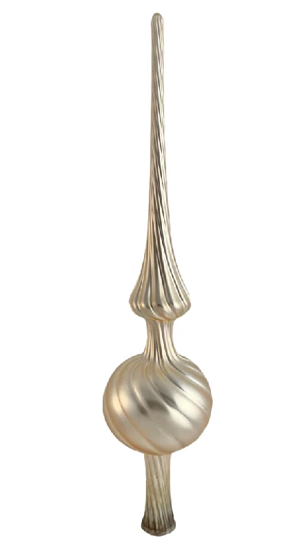 Champagne matte Mercury Glass tree topper by Inge Glas