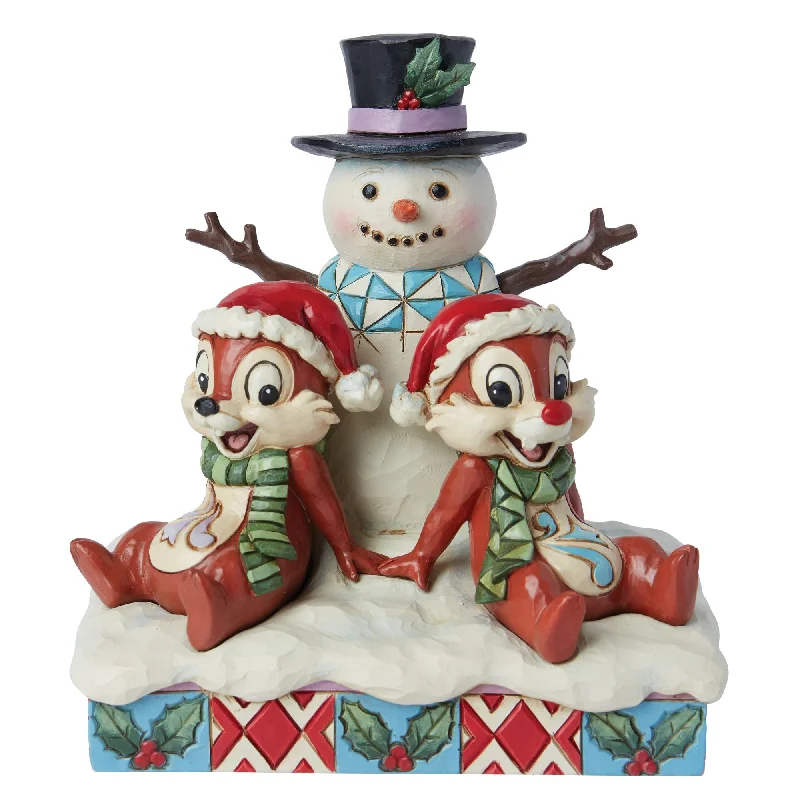 Chip and Dale with Snowman