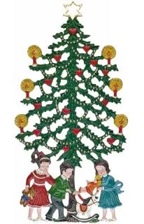 Christmas Tree with Children by Kuehn Pewter