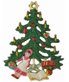 Christmas Tree with Doll by Kuehn Pewter