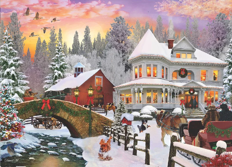 Country Christmas Jigsaw Puzzle