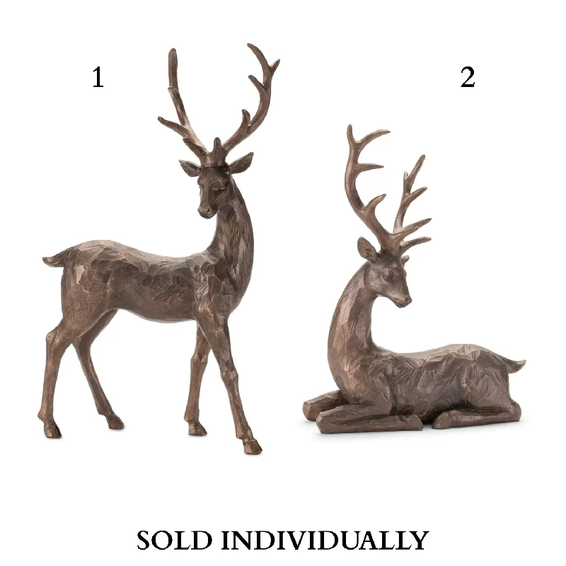 Deer (2 Styles - Sold Individually) 13.5"H, 18"H Resin