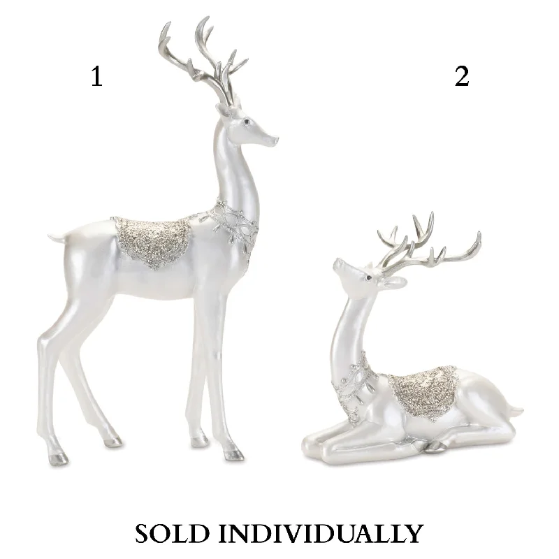 Deer (2 Styles - Sold individually) 9.5"L x 8.5"H, 9"L x 17.5"H Resin