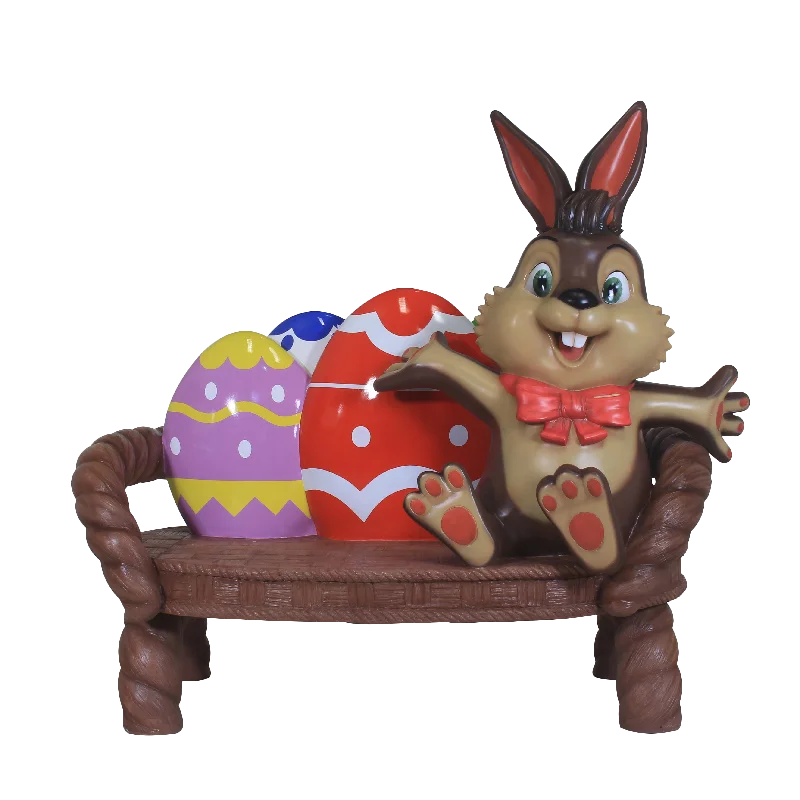 Easter Egg Bench - With Easter Bunny