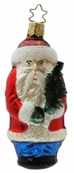 Frontier Santa with Tree Ornament by Inge Glas of Germany