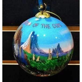 Garden of the Gods Sunset Glass Ornament