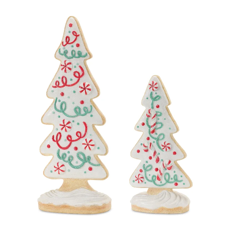 Gingerbread Tree (Set of 2) 14.5"H, 20.5"H Resin