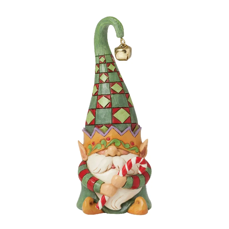 Gnome Elf Hold Candy Cane Fig