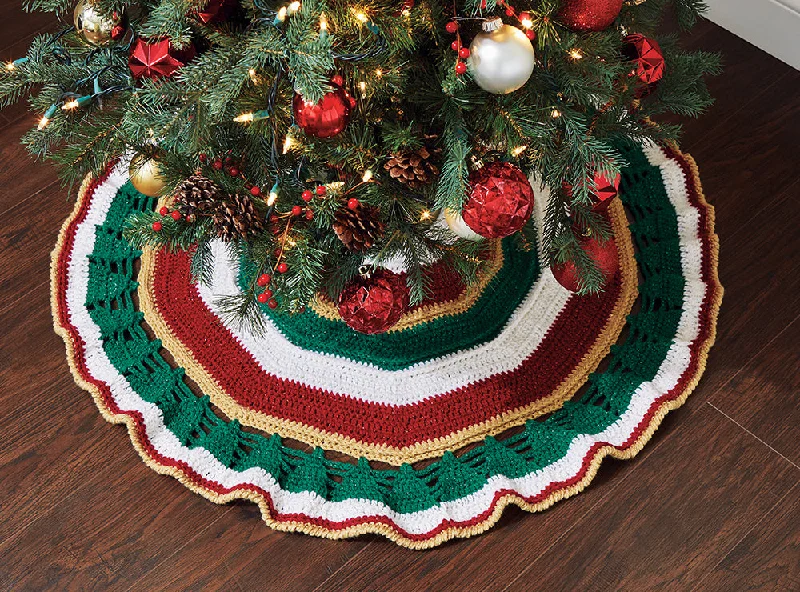 Crocheted Holiday Tree Skirt Kit