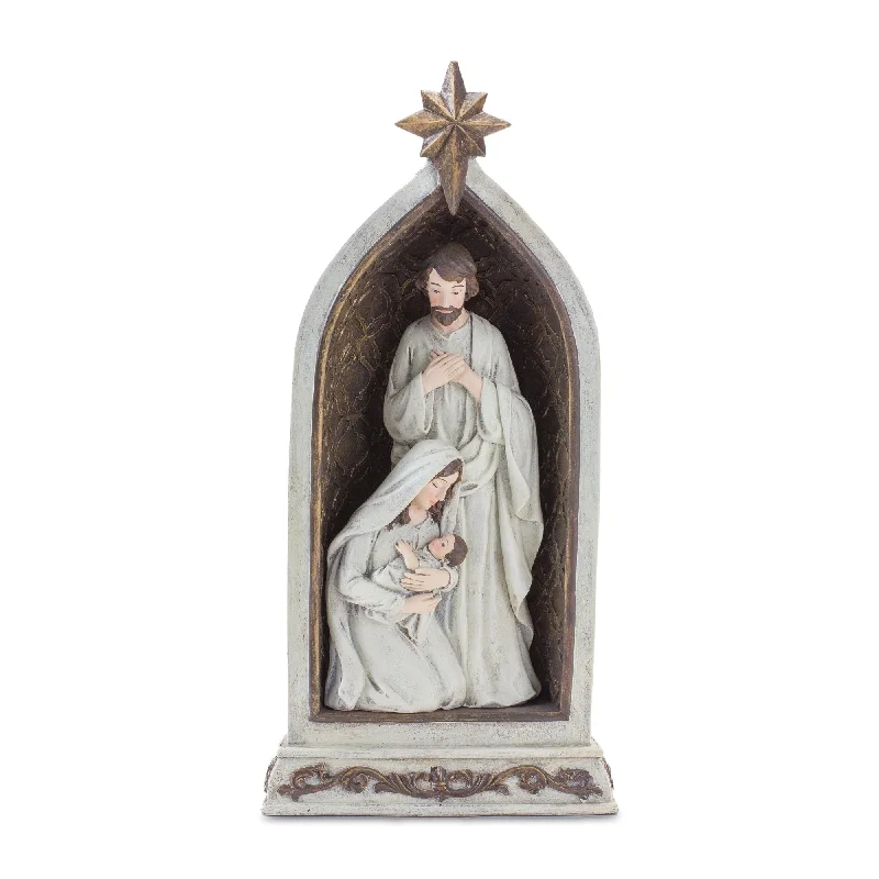 Holy Family in Arch 12.5"H Resin