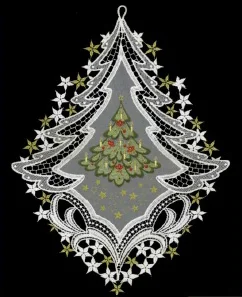 Lace Christmas Tree Window Picture by StiVoTex Vogel