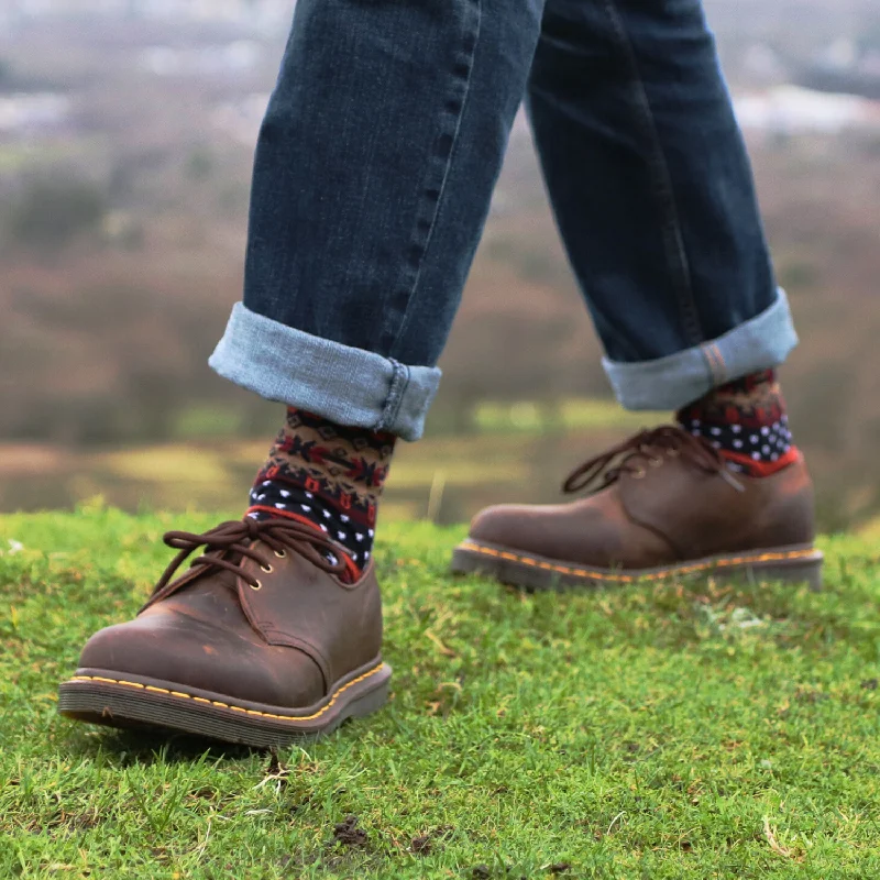 Men's Fair Isle Merino Wool Socks