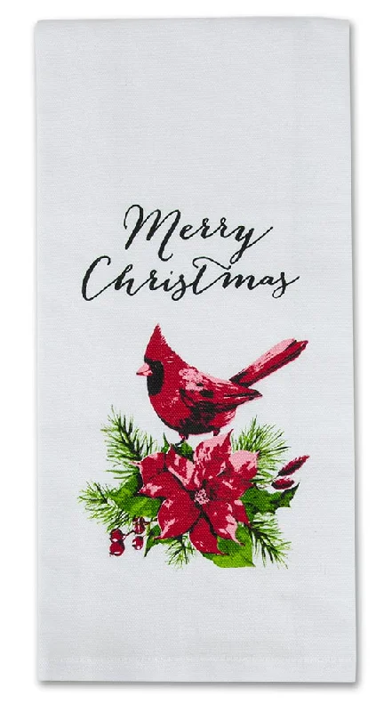 Merry Christmas Cardinal Towel