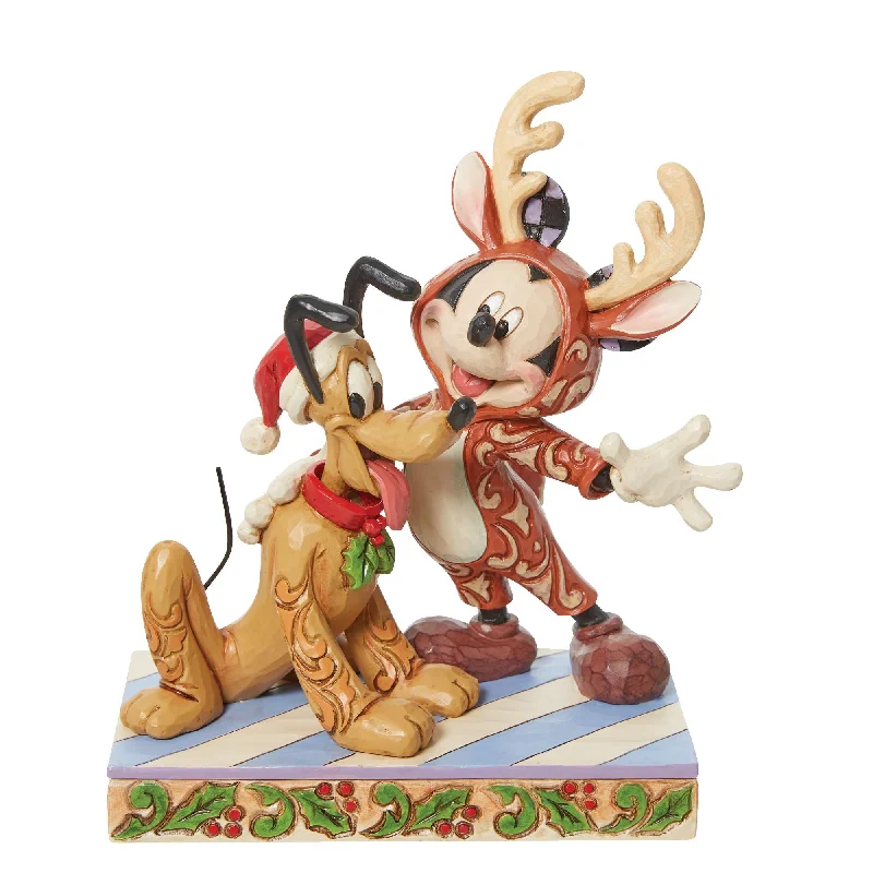 Mickey Reindeer w/ Pluto Santa