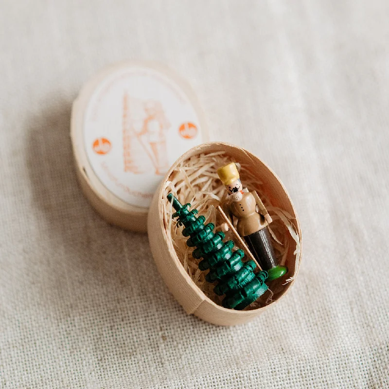 Miniature Forester with Tree in Wood Box by Wolfgang Braun