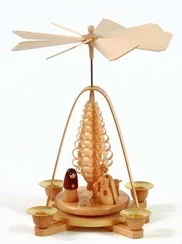 Nativity Pyramid  with Twilled Tree, Natural