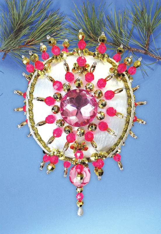 Pink Beaded Ornament Kit