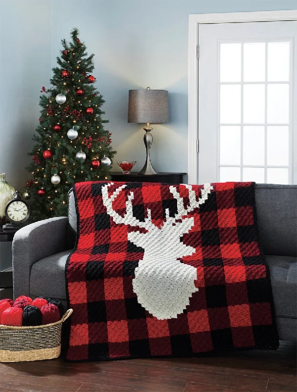 Plaid Stag Blanket