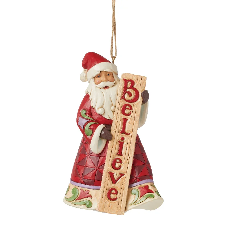 Santa with Porch Board Orn