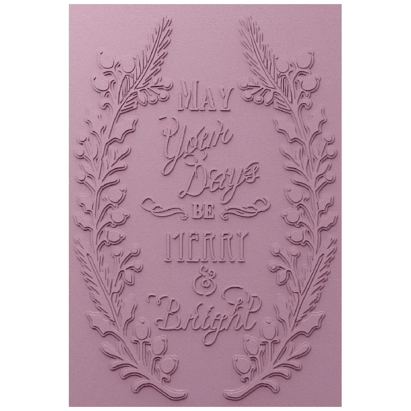 Sizzix 3-D Textured Impressions Embossing Folder - Merry & Bright