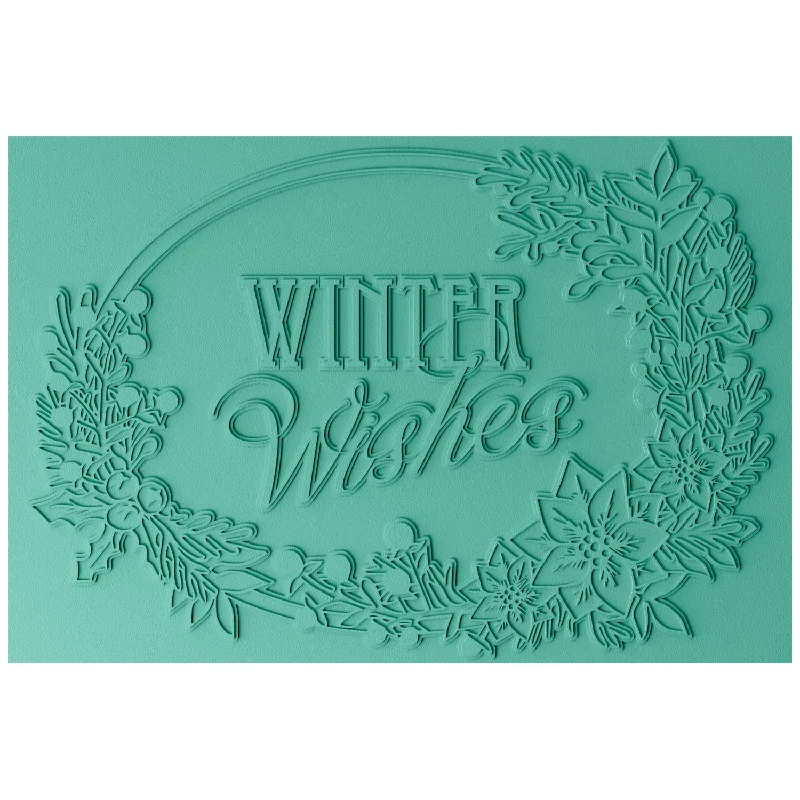 Sizzix 3-D Textured Impressions Embossing Folder - Winter Wishes