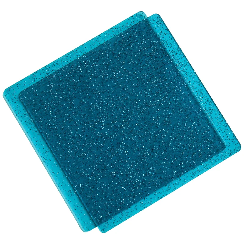 Sizzix Accessory - Cutting Pads, 6" x 6", 1 Pair (Teal w/Glitter )