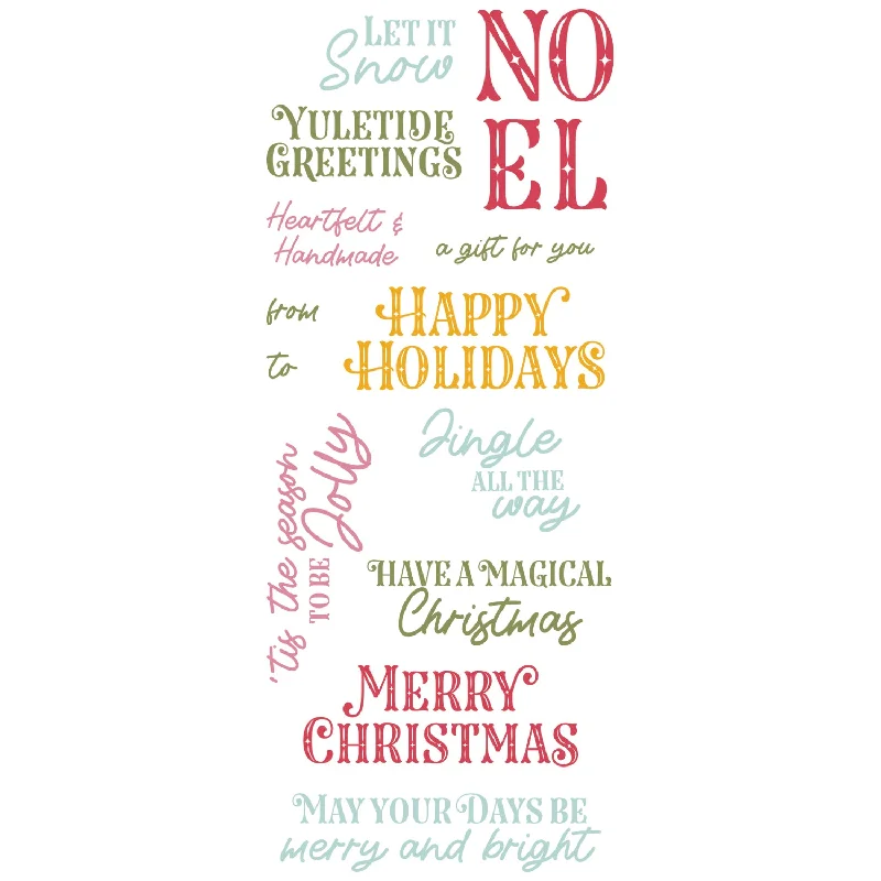 Sizzix Clear Stamps Set 13PK - Greetings of the Season by Catherine Pooler