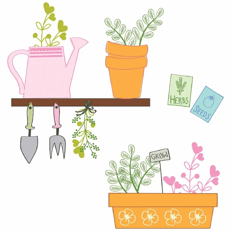 Sizzix Clear Stamps Set 14PK - Greenhouse Finds by Catherine Pooler