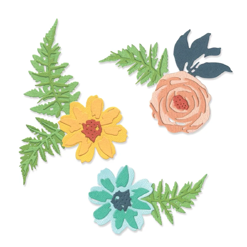 Sizzix Thinlits Die Set 11PK - Flowers & Fern