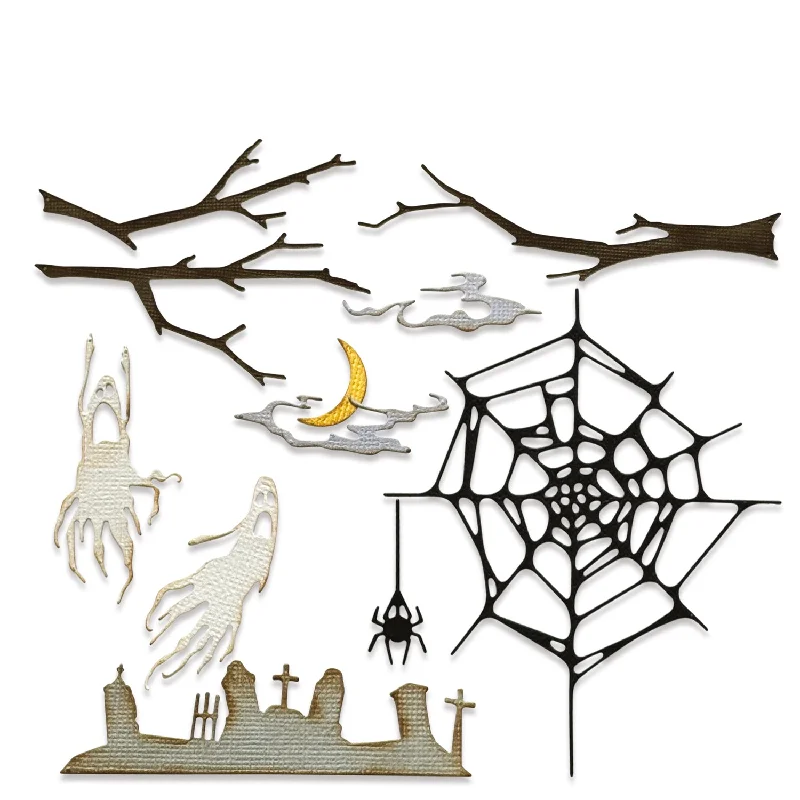 Sizzix Thinlits Die Set 11PK - Vault Fright Night by Tim Holtz