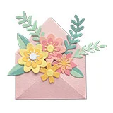 Sizzix Thinlits Dies - Flowers w/Envelope by Jennifer Ogborn