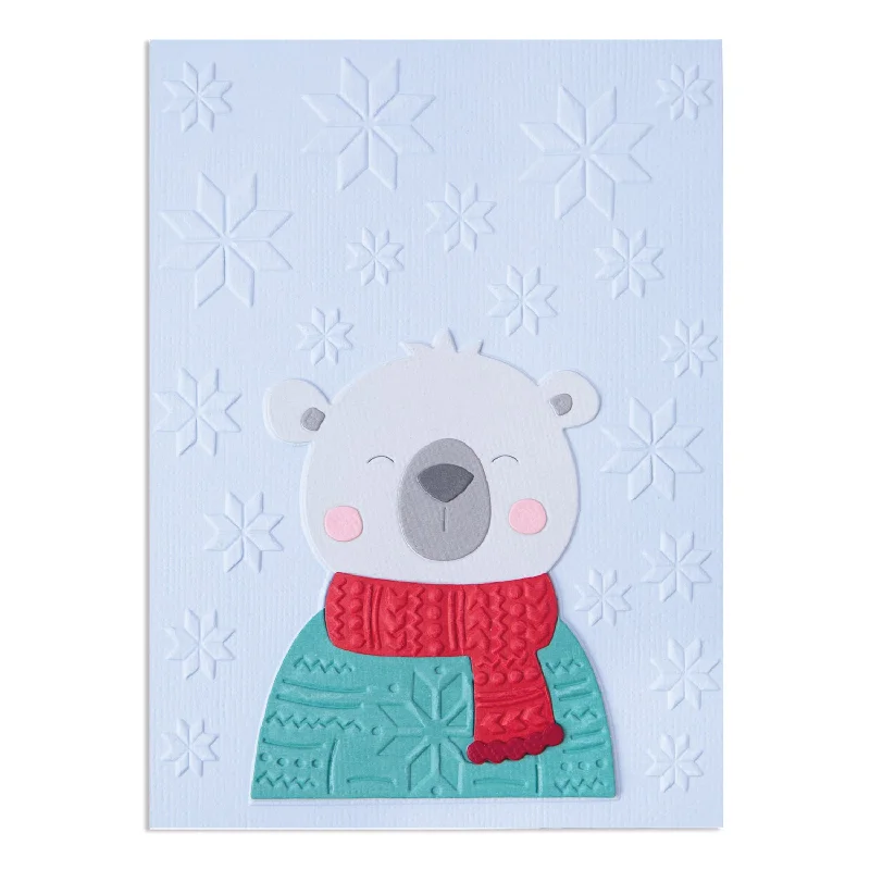 Sizzix Thinlits Dies w/Textured Impressions - Cozy Bear by Lisa Jones