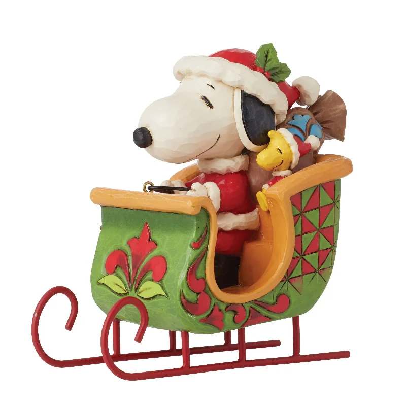 Snoopy & Woodstock in Sleigh