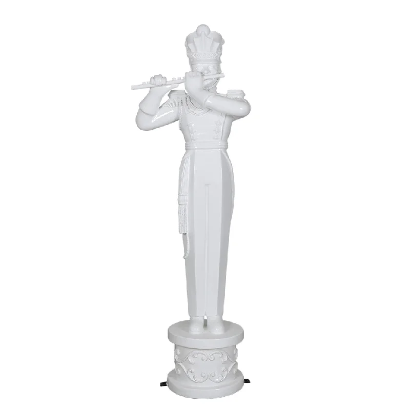 Soldier Playing Flute (Metallic White)