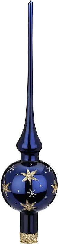 Sparkling Sky Tree Topper, midnight shiny, 11.9" by Inge Glas of Germany