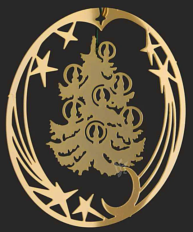 Tree on Comet Gold Plated Ornament by Martin Schmidt OHG in Schwabisch Gmund