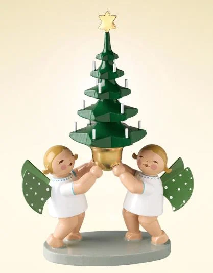 Two Angels Holding a Christmas Tree made by Wendt und Kuhn