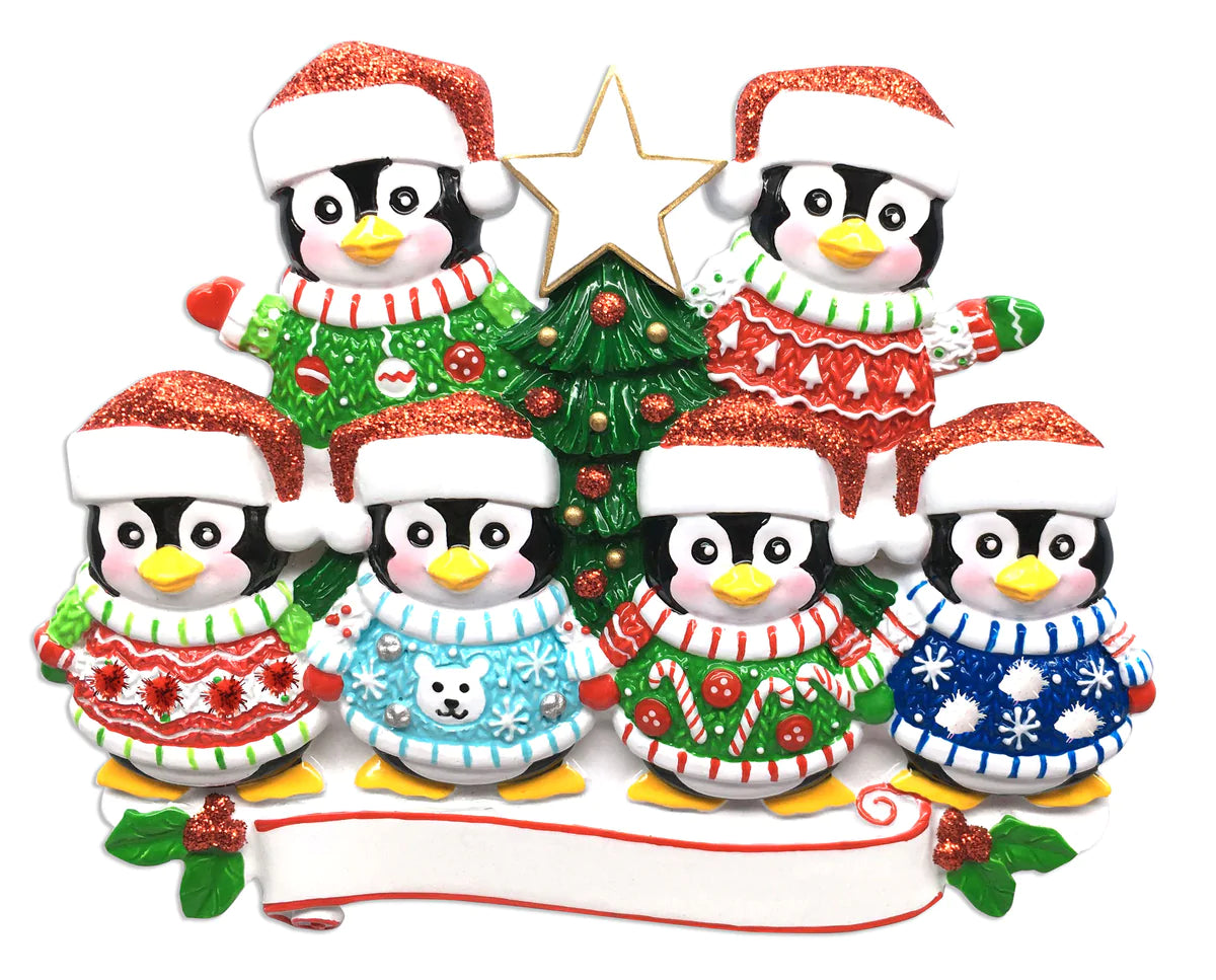 Penguin Ugly Sweater  Family of 6